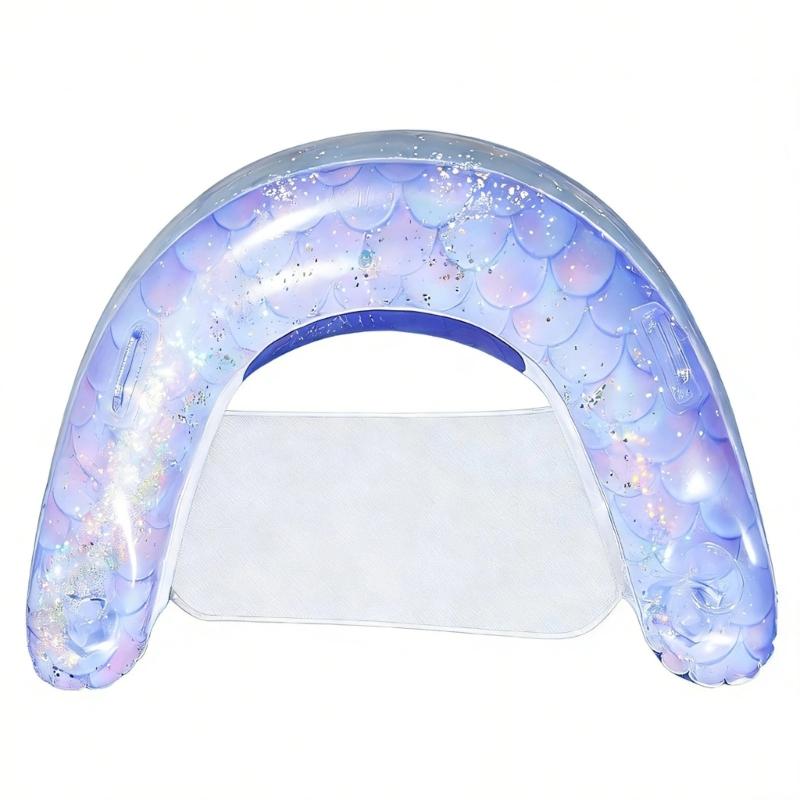 Quickly Inflate U Shape Floating Lounges Chair Floating Water Lounges Chair Relax Comfortable Swim Beach Chair