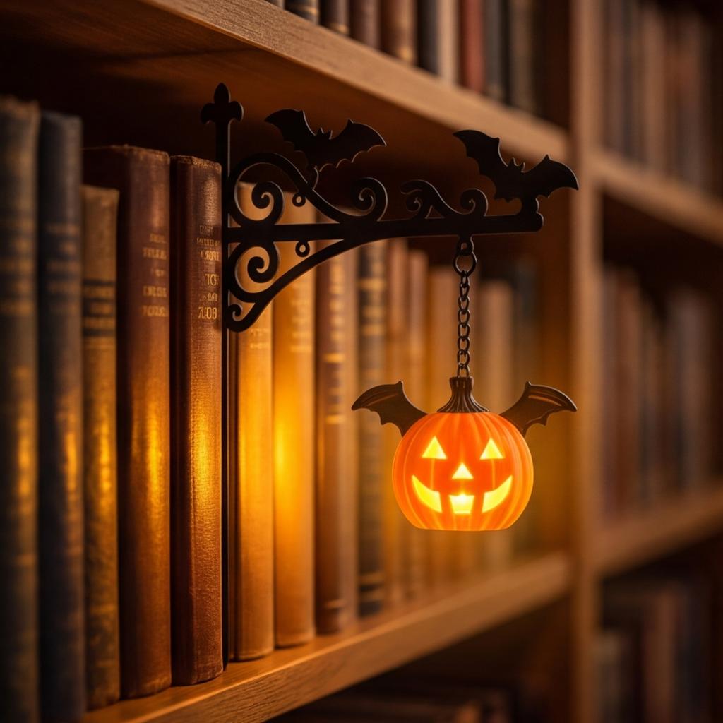 Library Lantern Mini Bookshelf Lamp with Warm Amber LED Light Slips Between Books Hidden Display for Reading Nook Shelf Decor Gift for Book Lovers