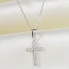 Cross Necklace Women's Summer Full Diamond Simple Versatile Premium Sense Clavicle Chain Light Luxury Micro-inlaid Zircon Necklace Titanium Steel