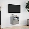Wall Mounted TV Cabinet with LED Lighting Grey Sonoma 41 x 31 x 45 cm
