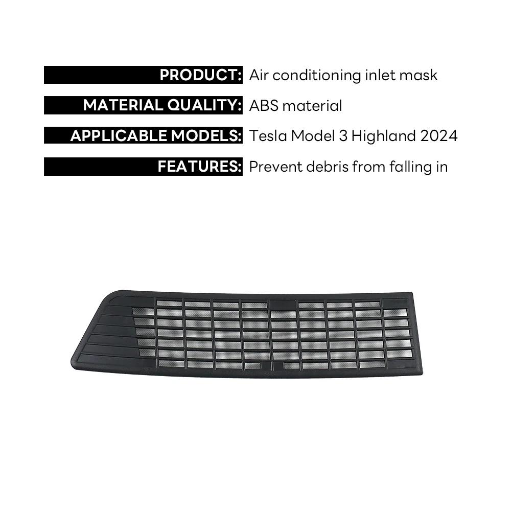 ckwjb7 For Tesla Model 3 2024 2025 2026 Model Y Juniper Grille Mesh Inserts Lower Bumper Anti Insect Net Dust Proof Vent Grille Cover