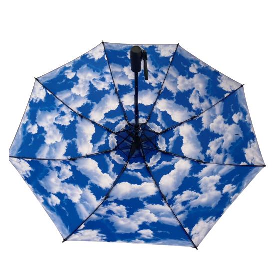 Складной зонт с вентилятором, USB-зарядка, защита от ультрафиолета, тройной складной зонт, портативный водонепроницаемый ветрозащитный летний зонт от солнца и дождя