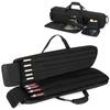 GOBUROS Pool Cue Bag Pool Cue Case Holds 4 Bats and 5 Shafts Billiard Cue Bag Pool Cue Stick Bag Black 1/2
