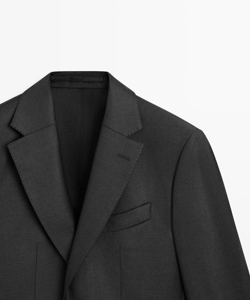 Massimo Dutti 100% Cool Wool Suit Blazer