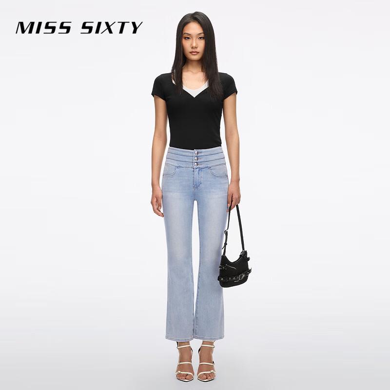 Miss Sixty Женская футболка с эффектом двойки, облегающая