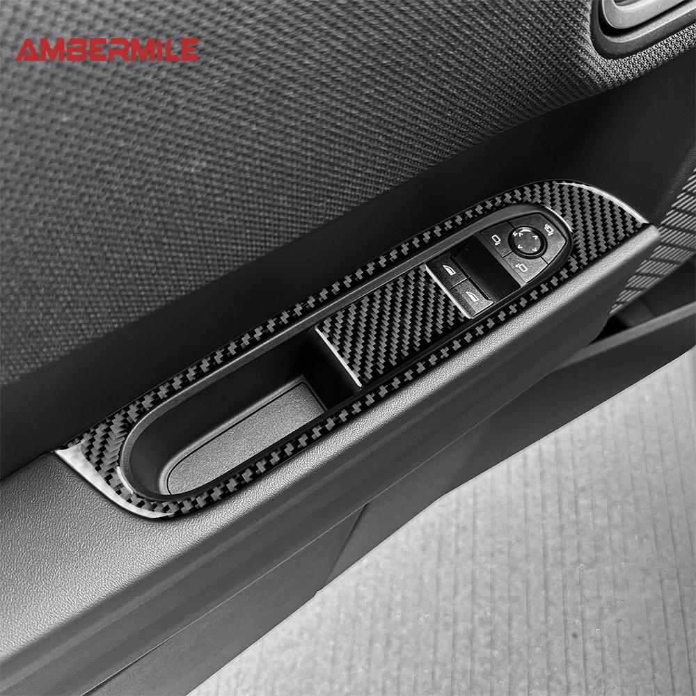 Soft Carbon Fiber Sticker Panel For Mini Cooper S F66 2024 2025 Car Door Window Lift Switch Frame Interior Auto Parts LHD RHD