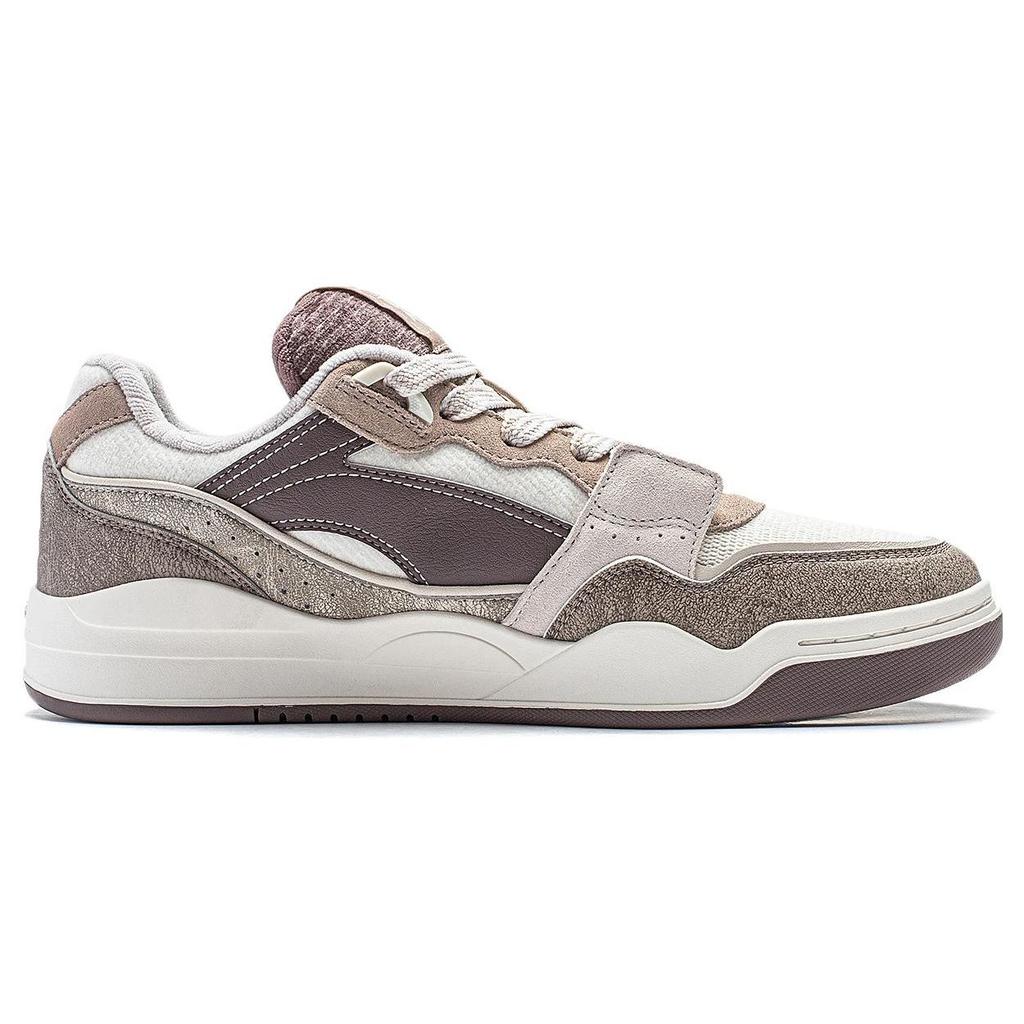 Li Ning Moon белые толстые подошвы, увеличивающие рост, нескользящие, износостойкие, низкие, кроссовки для скейтбординга, мужские кроссовки коричневые AGCS251-22