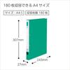 KOKUYO File Ring File Slim A4 Capacity Green 2-hole 180-sheet F-URF420G