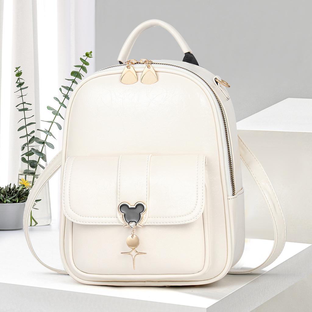 Spring New 2025 Fashion Backpack Simple Shoulder Bag Women's Bag Trend Large Capacity Backpack Women's Bag Women's Bag