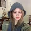 Knitted Korean Ins Hood Scarf Thicken Warm Ear Protection Hat Pullover Cap  Autumn and Winter