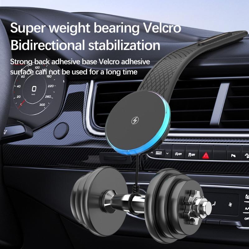 Новый автомобильный кронштейн, магнитный автомобильный беспроводной зарядный складной кронштейн для мобильного телефона, специальная навигационная присоска, 15 Вт, быстрая зарядка