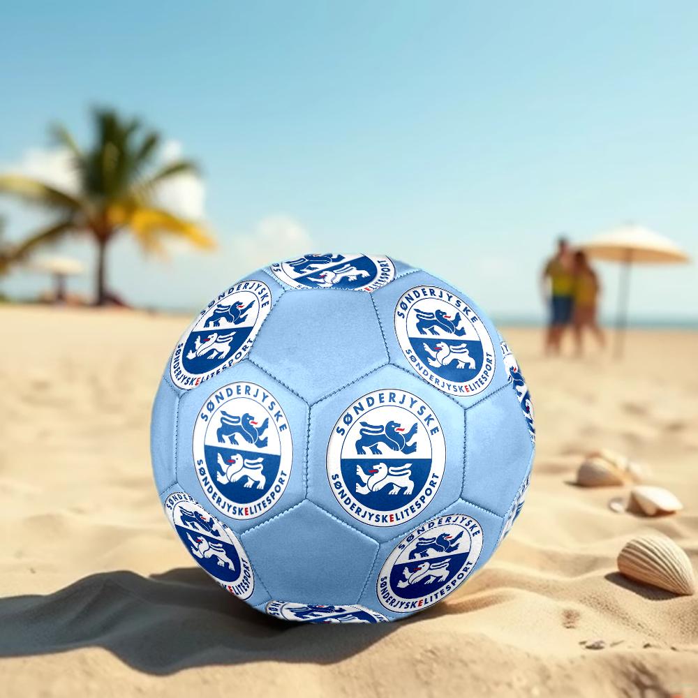 Футбольный мяч Sonderjyske FC, разноцветный, подходит для всех возрастов, машинной строчки, материал ПВХ, соревновательного уровня, прочный и с высоким отскоком