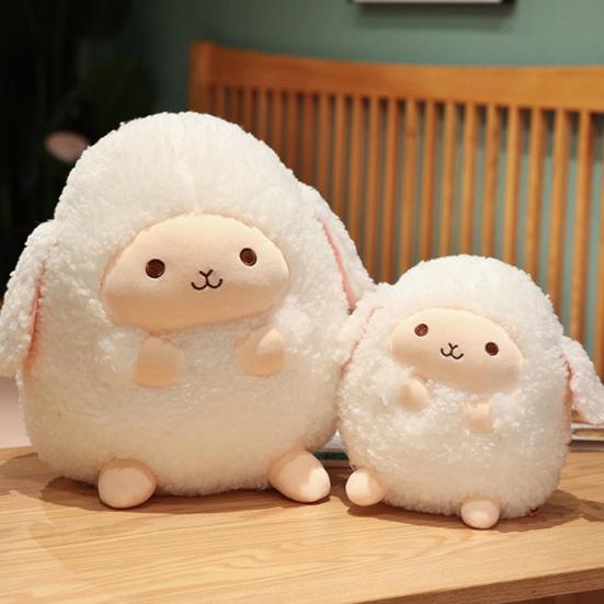 Stuffed Sheep Doll Full Filling Sleeping Accompany Elastic Cute Plush Sheep Cushion for Entertainment