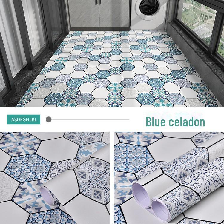 Водонепроницаемые Нескользящие Наклейки на Пол для Кухни и Ванной Комнаты - Утолщенные Самоклеящиеся Виниловые Наклейки для Плитки для Балкона