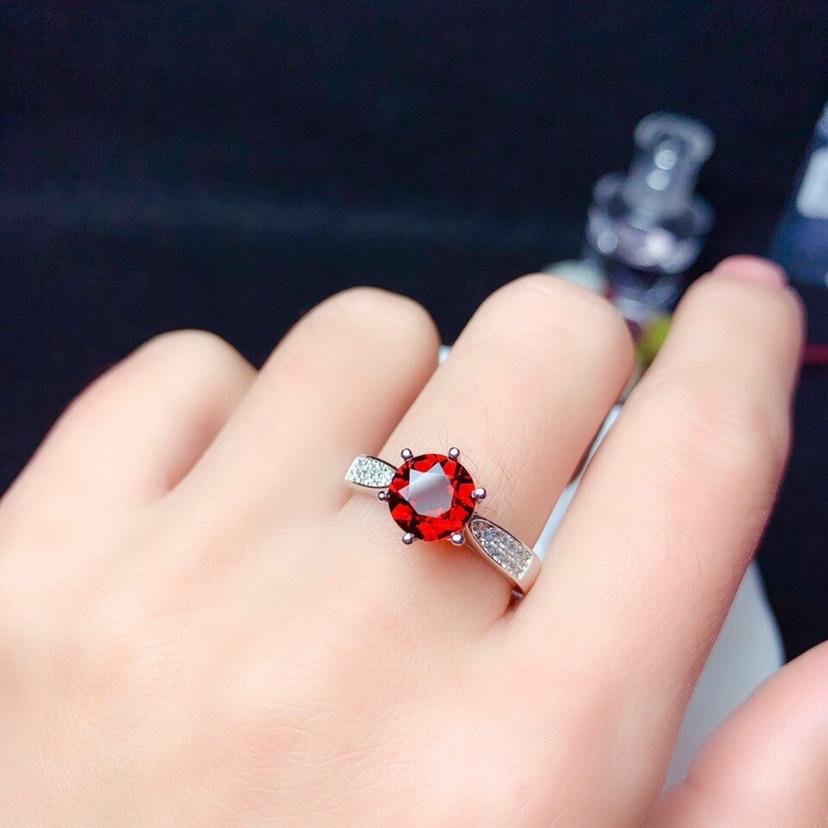 Модное открытое кольцо с имитацией рубина и шестью когтями - популярные женские украшения