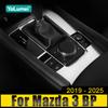 For Mazda 3 BP 2019 2020 2021 2022  2023 2024 2025 Stainless Car Interior Water Cup Holder Frame Cover Trim Decoration Sticker