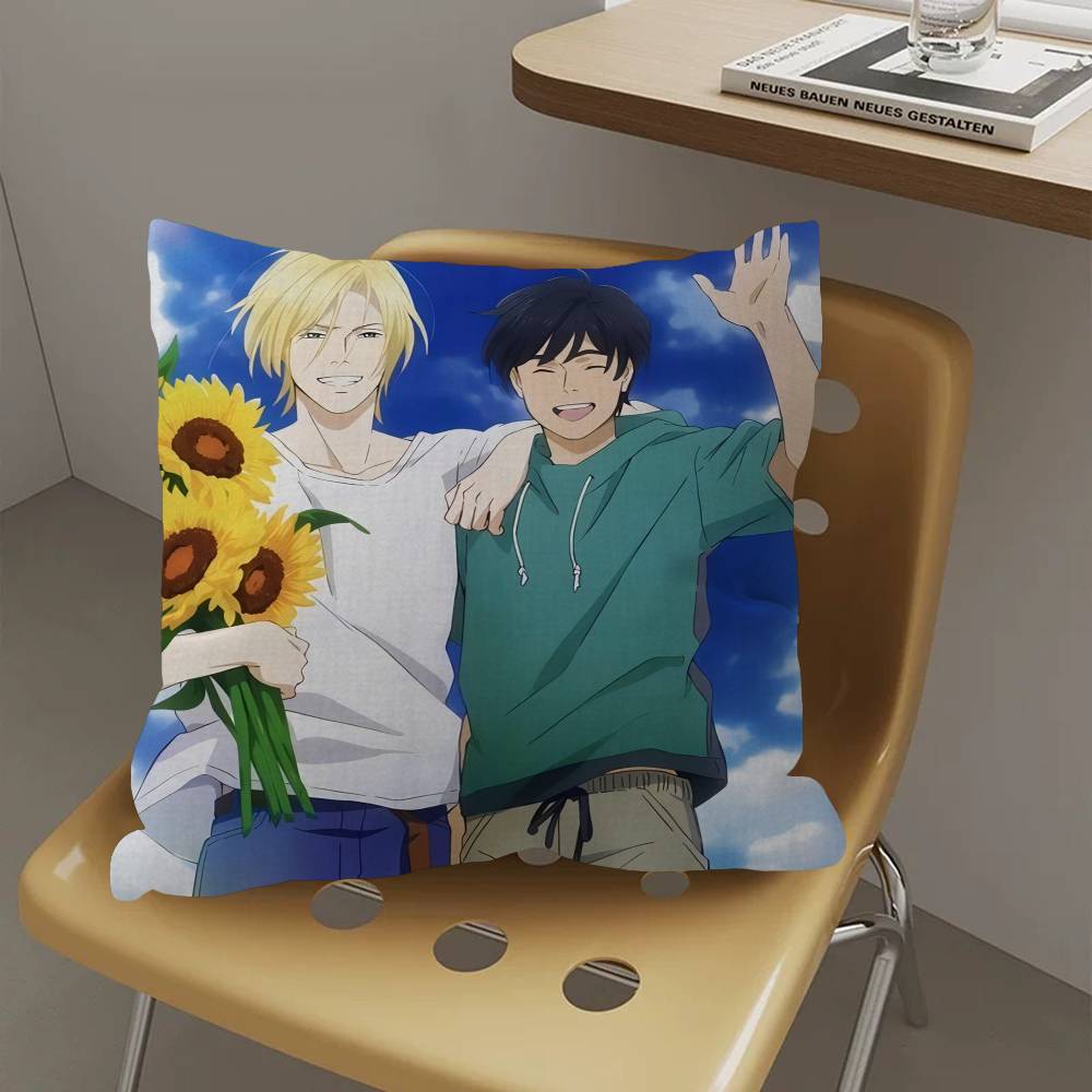 Аниме BANANA FISH Подушка Подарки Мебель для дома и офиса Спальня Диван Автомобильная Подушка Чехол 45x45см