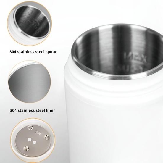 Портативный электрический чайник, грелка с 4 настройками температуры, цифровой дисплей, автоматическое отключение, пищевой электрический чайник, не содержащий BPA, бойлер