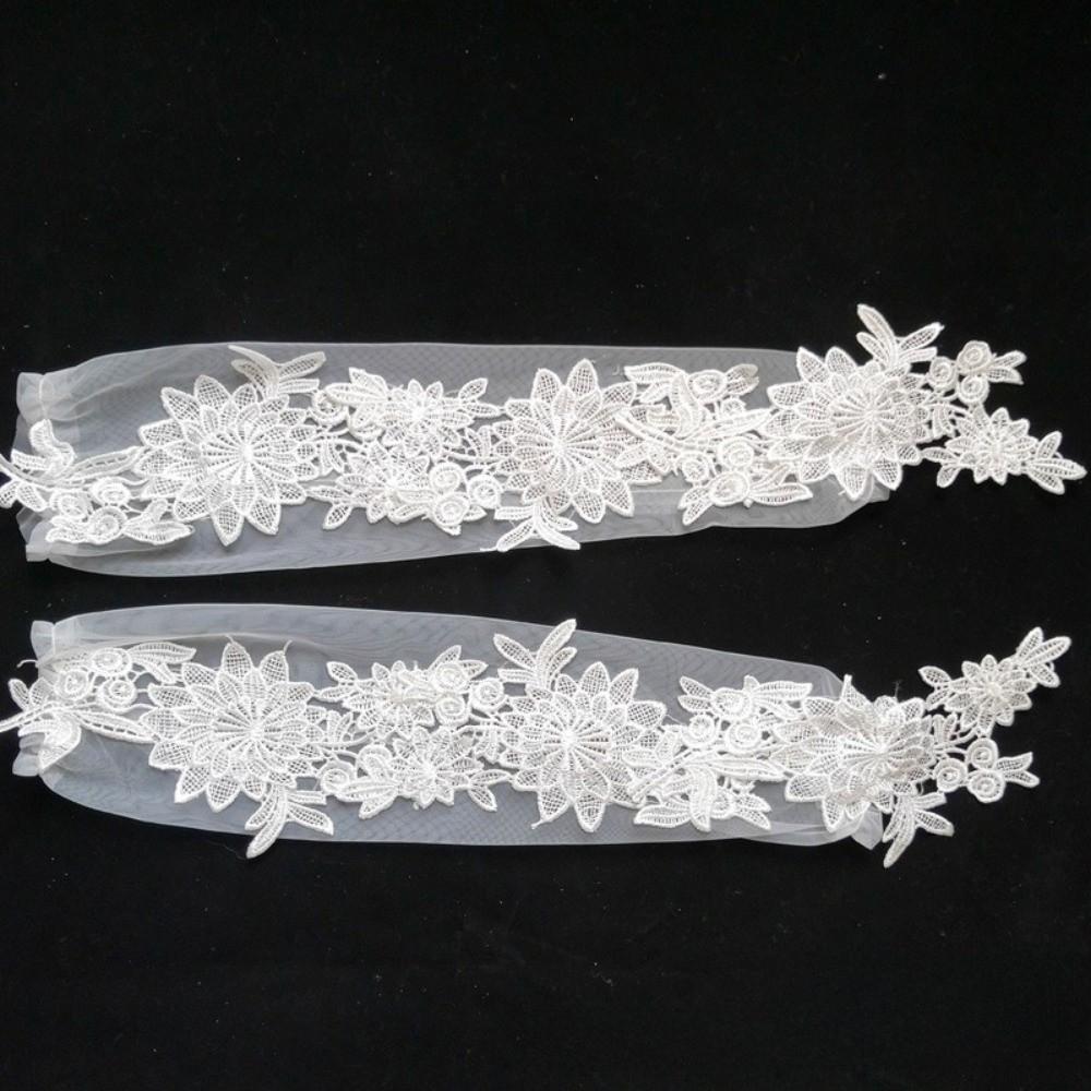 Женские митенки для косплея, длинные митенки с цветком, танцевальные перчатки, свадебные перчатки, женские