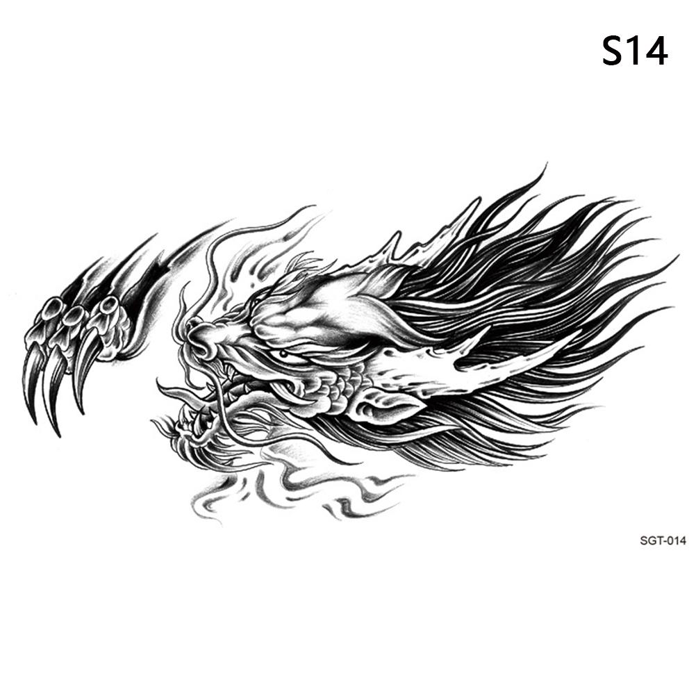 Large Chest Waist Shoulder Back Waterproof Temporary Tattoo Sticker Cross