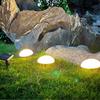 5pcs Half Ball Shaped Solar Ground Lights 1 Drag 5 Cobblestone Lamp  Landscape Stairs Yard Deck