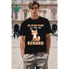 Adorable Fox Graphic Tee for Men - I Am a Fox, Featuring French Text & Cartoon Design, Comfortable 180Gsm Short Sleeve Round Neck Casual Shirt for