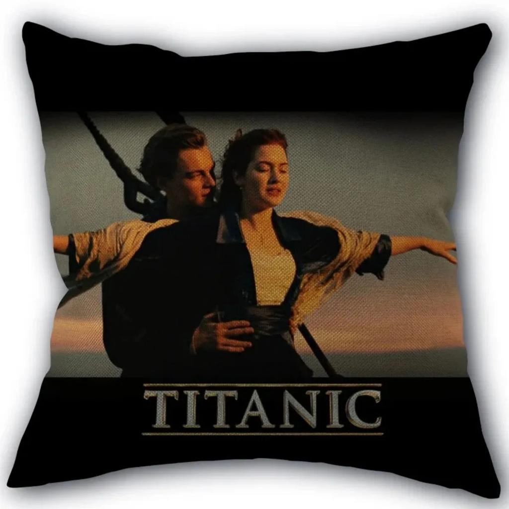 Новая наволочка на заказ с изображением Титаника из хлопчатобумажной ткани, квадратная наволочка на молнии 45X45 см, декоративная наволочка для свадебной подушки