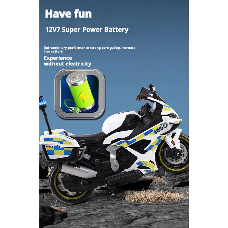 Детский электрический мотоцикл с двойным приводом, детский автомобиль с дистанционным управлением, Bluetooth, музыкальным светодиодным светом, функцией раннего образования для детей