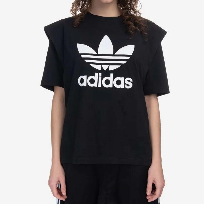 Adidas Originals Always Originals Спортивная футболка с графическим принтом Женские топы Черные IC8805