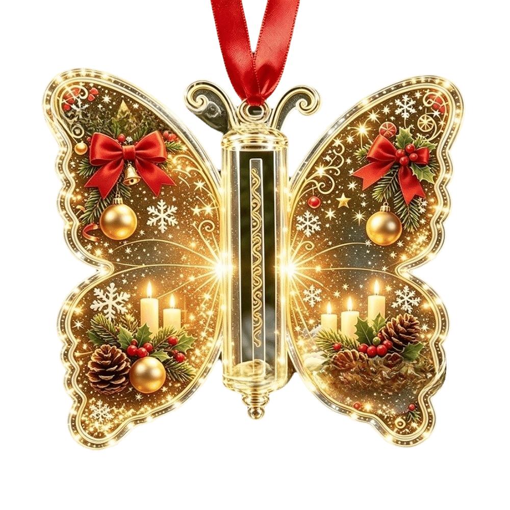 Santa Claus Christmas Tree Ornaments Butterfly Hanging Decorations Home Decoration