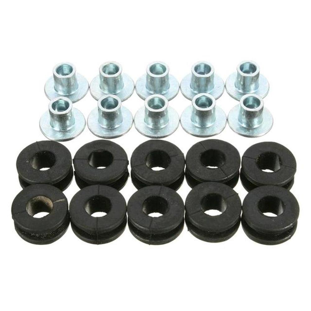 Black Cowling Pieces Motorcycle Rubber Grommets M6 Grommets Pressure Relief Cushion Fairing Bolt