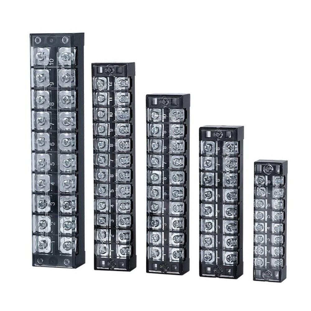 600V Screw Terminal Block 3-20 Positions Fixed Wiring Connector Industrial Wiring