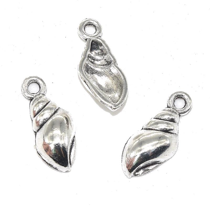 Набор из 18 самодельных украшений из сплава «Морская жизнь»: Подвески из ракушек и раковин для браслетов, ожерелий и серег