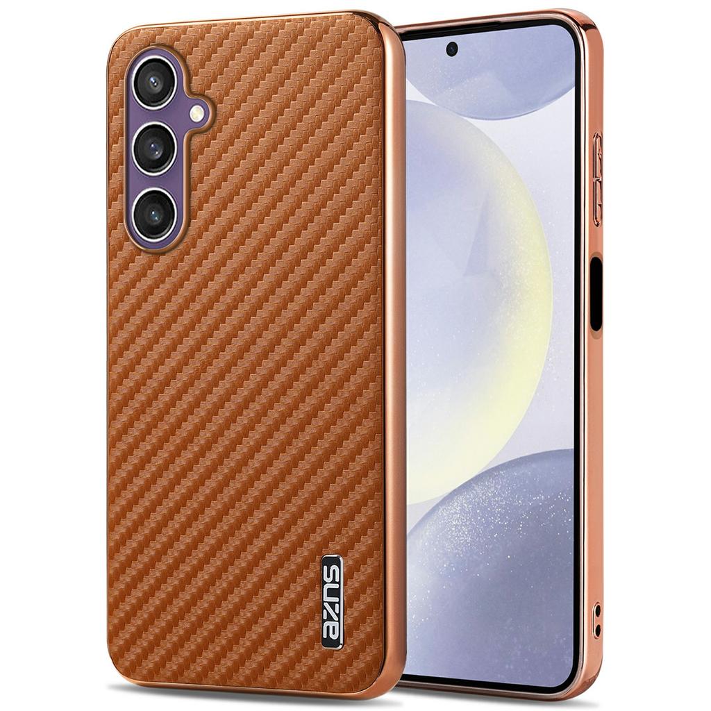 AZNS Для Samsung Galaxy A05s 4G/M14 4G Чехол Электроокрашивание Текстура Углеродного Волокна PU + TPU Чехол для Телефона