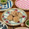 Bohemian Bamboo Woven Dustpan Plate Colorful Bamboo Woven Sieve  Fruit Storage