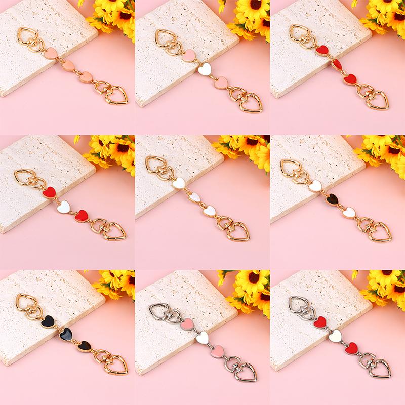 Bag Extension Chain Crossbody Heart-Shape Chain Strap Handbag Diy Hanging Buckle
