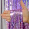 1/2/3Pack Glitter Party Backdrop Metallic Foil Tinsel Fringe Curtain Birthday Wedding Graduations Decoration Anniversary Photo. 5