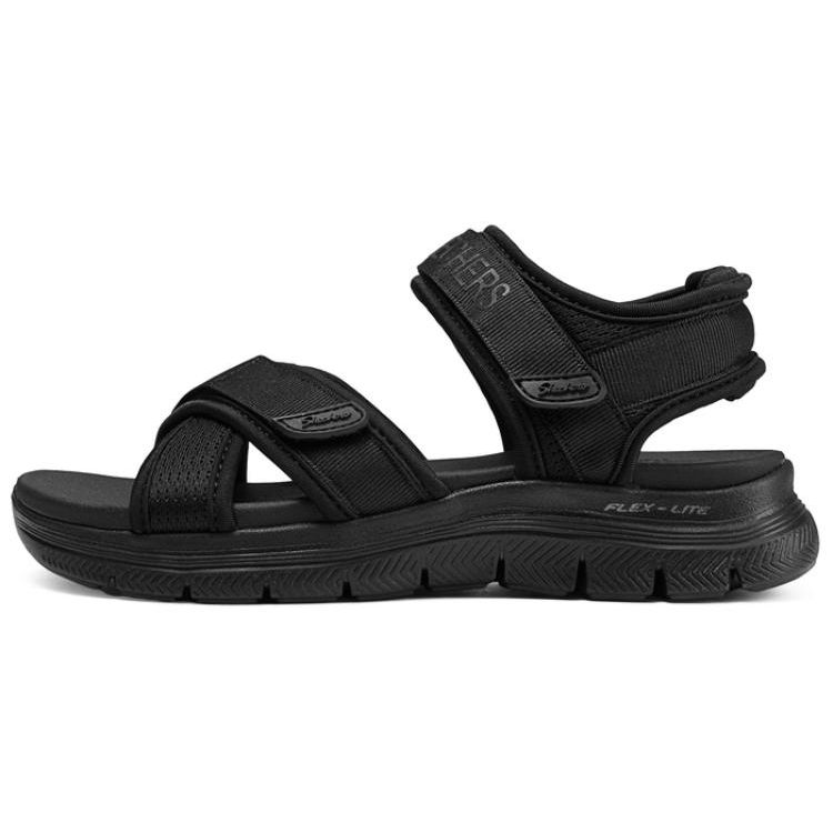 Skechers Модные повседневные удобные нескользящие дышащие легкие пляжные сандалии Женские сандалии Черные 119487-BBK