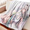 Cartoon Printed Flannel Blanket for Beds Hiking Picnic Fashionable Bedspread Throw Blanket