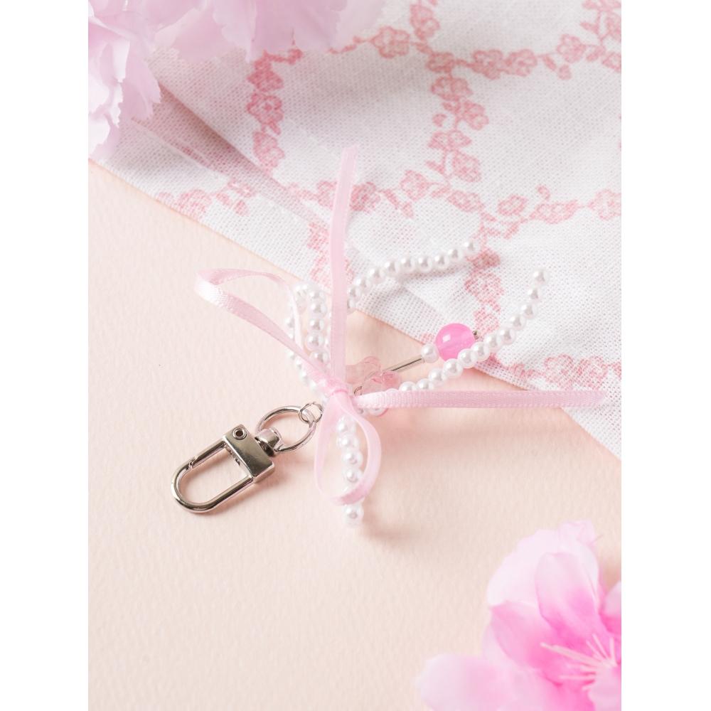 Брелок с бусинами из ленты Daiso