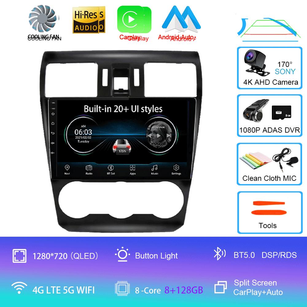 Android 14 Video Player Car Stereo Radio For Subaru Forester 4 SJ XV 2012-2015 4G Multimedia Navigation GPS Carplay 360 Camera