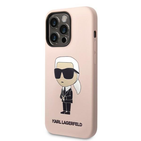 Karl Lagerfeld KLHCP14LSNIKBCP iPhone 14 Pro 6.1" hardcase pink/pink Silicone Ikonik