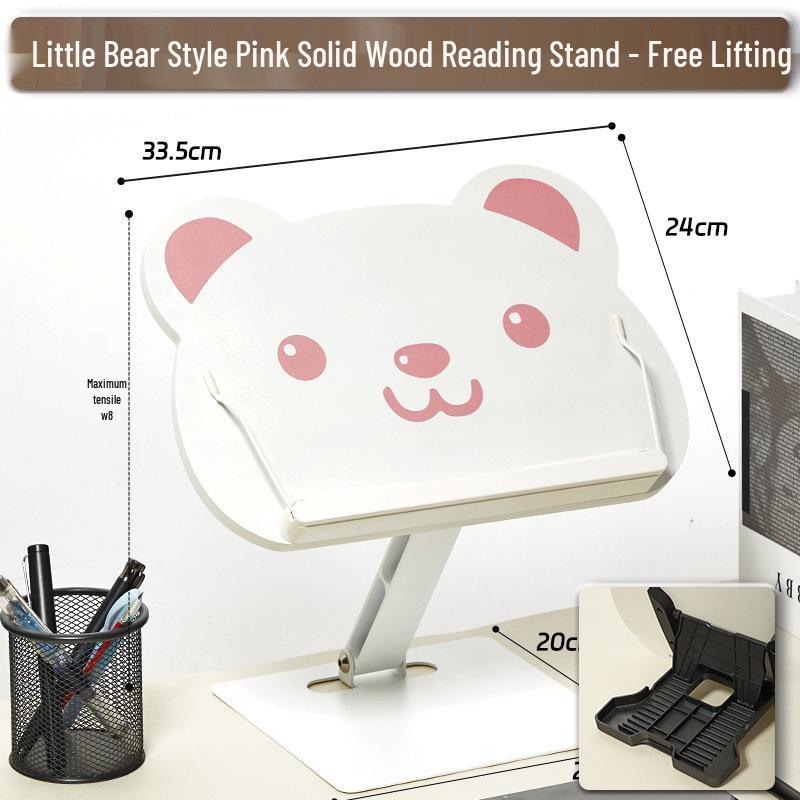 Little Bear Foldable Wooden Book Stand for Kids
