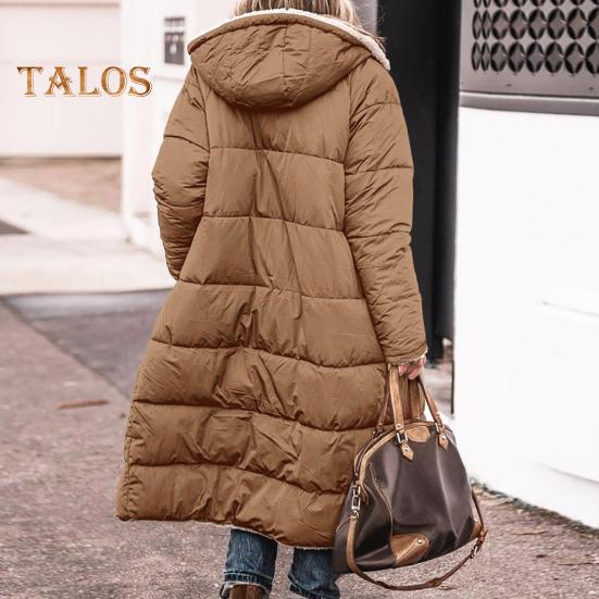 Женское зимнее пальто с капюшоном, на подкладке из плюша, двухсторонняя, удобная верхняя одежда, теплое пальто средней длины с большим карманом и застежкой-молнией