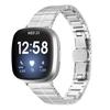 For Fitbit Versa 4/Sense 2 Wrist Strap 1-Bead Stainless Steel Replacement Smartwatch Band