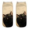 Women 3D Novelty Crazy Funny Cat  Socks Cute Colorful Cartoon Low Cut Socks