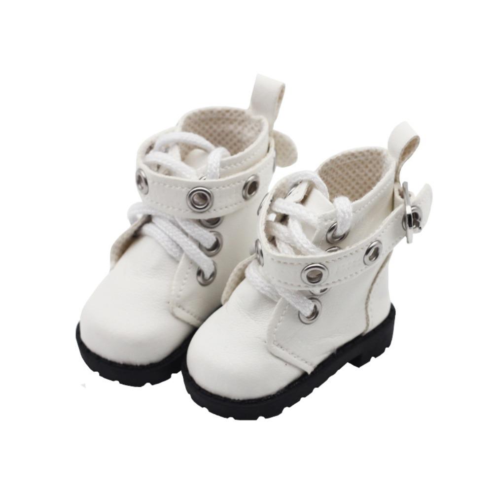 1 Pair Casual Wear Doll PU Leather Shoes Lightweight 20cm Doll Leather Boots DIY Doll