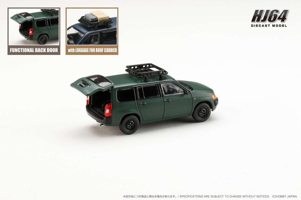 HJ64 1/64 Scale Toyota Probox Custom Version Matte Blue (Finished Product)