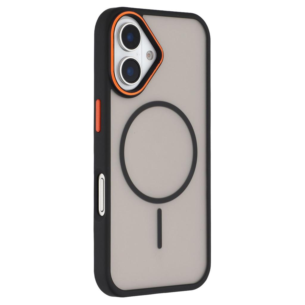 Для iPhone 16 Магнитный чехол Кожа на ощупь ТПУ+ПК Задняя крышка телефона