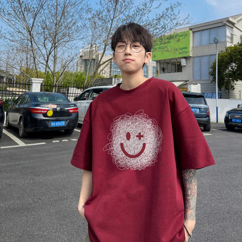 Unisexs Oversized Tshirts 5XL White Cotton T Shirt for Unisex Casual Summer Wear Emote Print Fashion Tee Shirts Unisex Clothing